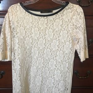 Cream colored lace top